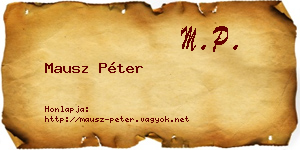 Mausz Péter névjegykártya